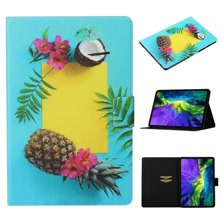 Coloured Drawing Pattern Horizontal Flip Leather Case with Holder & Card Slot & Sleep / Wake-up Function For iPad Pro