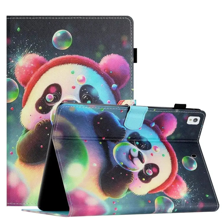 Coloured Drawing Stitching Smart Leather Tablet Case For iPad 10.2 2021/2020/2019/ Air 3 For iPad 10th Gen 10.9 2022