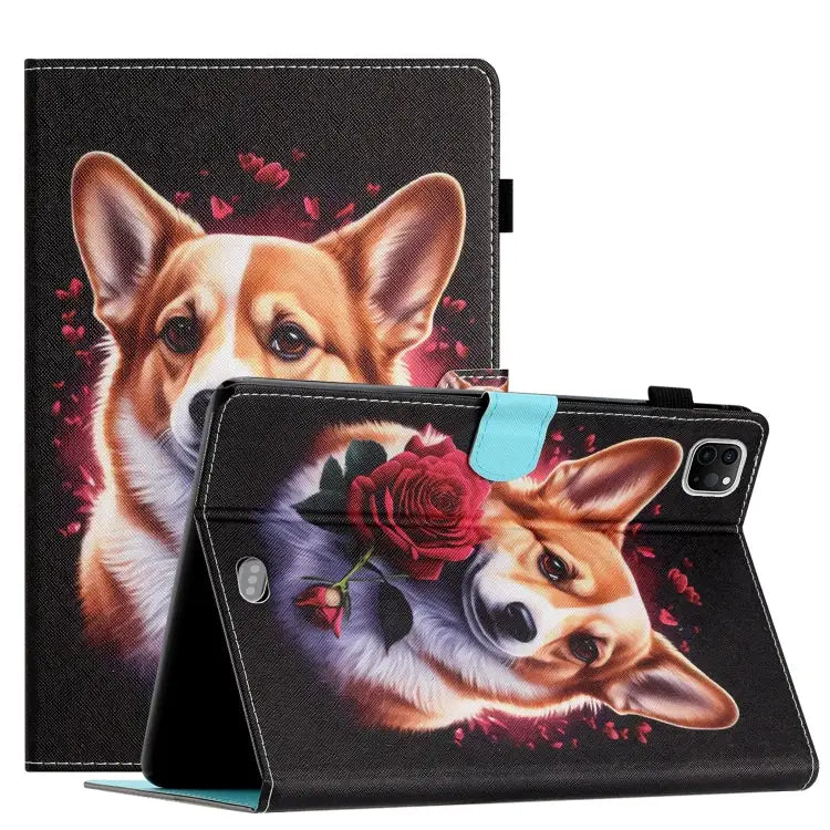 Coloured Drawing Stitching Smart Leather Tablet Case For iPad 10.2 2021/2020/2019/ Air 3 For iPad 10th Gen 10.9 2022