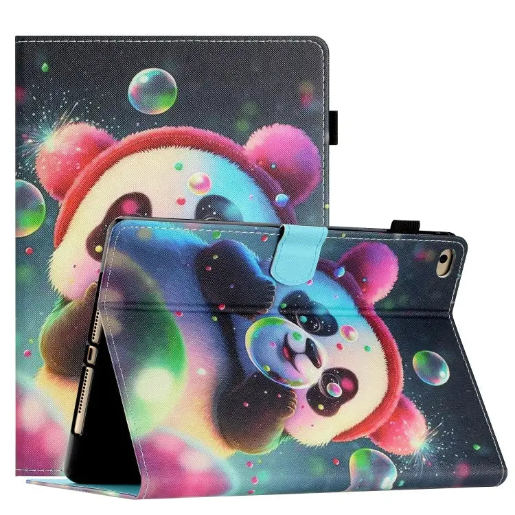 Coloured Drawing Stitching Smart Leather Tablet Case For iPad 10.2 2021/2020/2019/ Air 3 For iPad 10th Gen 10.9 2022