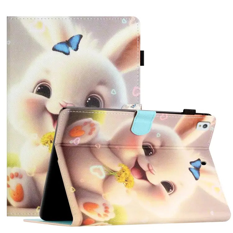 Coloured Drawing Stitching Smart Leather Tablet Case For iPad 10.2 2021/2020/2019/ Air 3 For iPad 10th Gen 10.9 2022