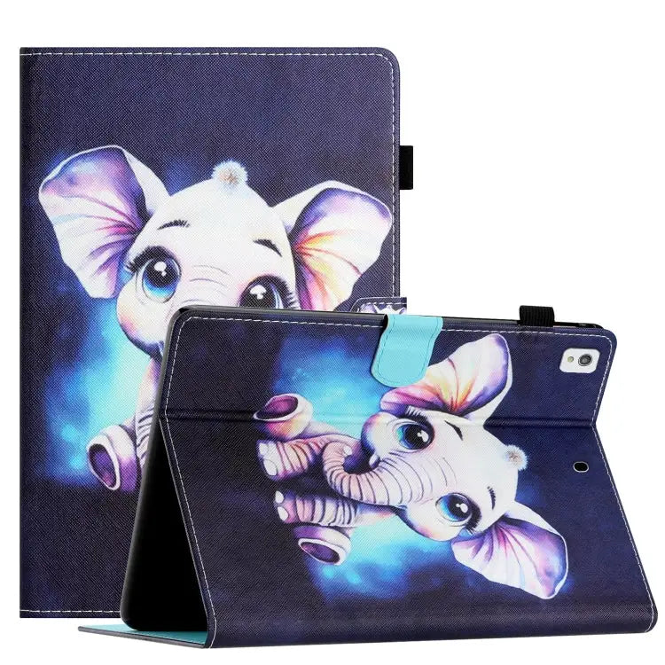 Coloured Drawing Stitching Smart Leather Tablet Case For iPad 10.2 2021/2020/2019/ Air 3 For iPad 10th Gen 10.9 2022