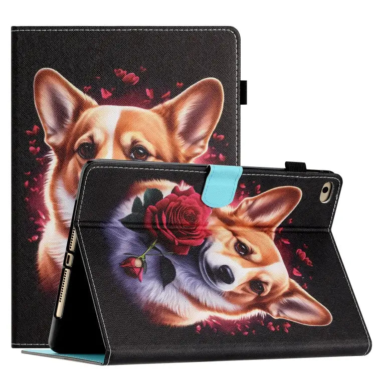 Coloured Drawing Stitching Smart Leather Tablet Case For iPad mini 5/4/3/2/1 For iPad mini 2024 / mini 6 - For iPad