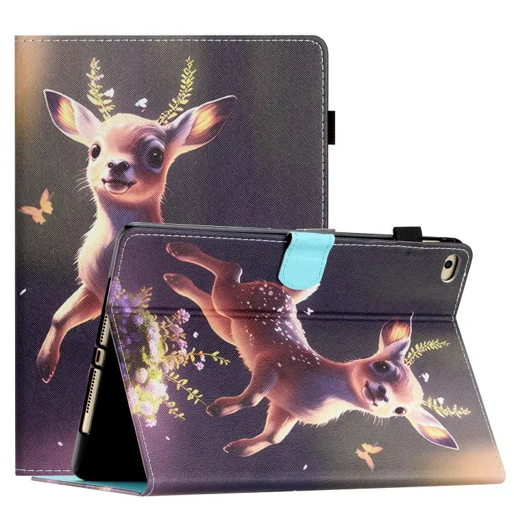 Coloured Drawing Stitching Smart Leather Tablet Case For iPad mini 5/4/3/2/1 For iPad mini 2024 / mini 6 - For iPad