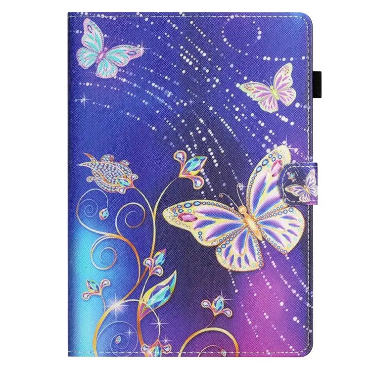 Coloured Drawing Stitching Smart Leather Tablet Case For iPad mini 5/4/3/2/1 For iPad mini 2024 / mini 6 - Apple
