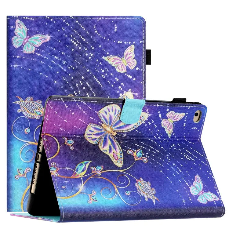 Coloured Drawing Stitching Smart Leather Tablet Case For iPad mini 5/4/3/2/1 For iPad mini 2024 / mini 6 - For iPad