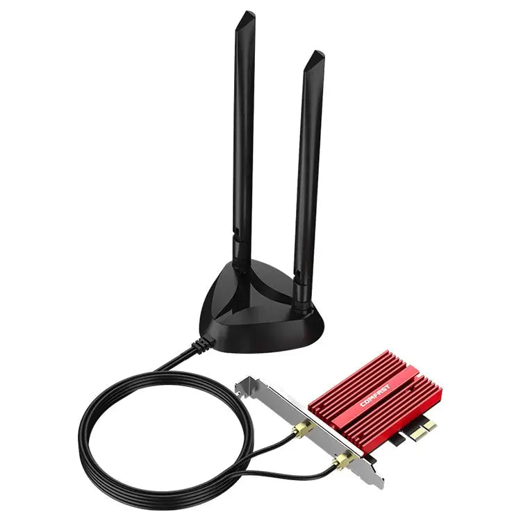 COMFAST CF-AX210 PLUS 5374Mbps Tri-band + Bluetooth 5.2 Wireless WiFi6E PCI-E Network Card - CF-AX210 PLUS