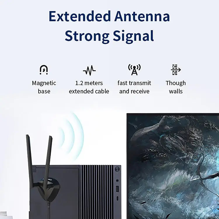 COMFAST CF-AX210 PLUS 5374Mbps Tri-band + Bluetooth 5.2 Wireless WiFi6E PCI-E Network Card - CF-AX210 PLUS