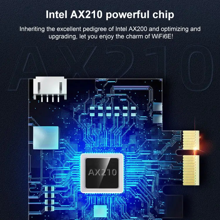 COMFAST CF-AX210 PRO 5374Mbps Tri-band + Bluetooth 5.2 Wireless WiFi6E PCI-E Network Card with Heat Sink - CF-AX210 PRO
