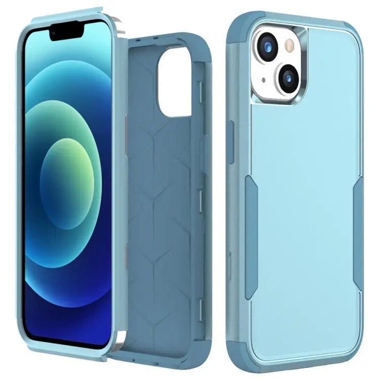 Commuter Shockproof TPU + PC Phone Case For iPhone 15 Plus For iPhone 15 - For iPhone 15 / Grey Green - Apple
