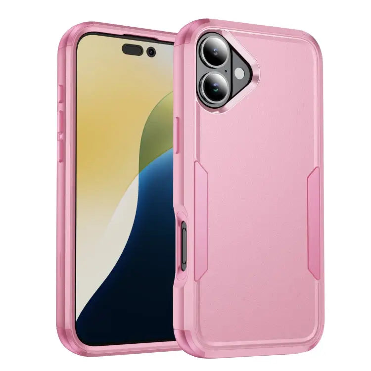 Commuter Shockproof TPU + PC Phone Case For iPhone 16 Plus For iPhone 16 - For iPhone 16 Plus / Pink - Apple Accessories