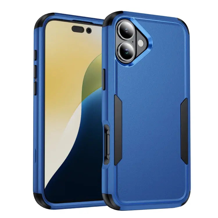 Commuter Shockproof TPU + PC Phone Case For iPhone 16 Plus For iPhone 16 - For iPhone 16 Plus / Royal Blue + Black