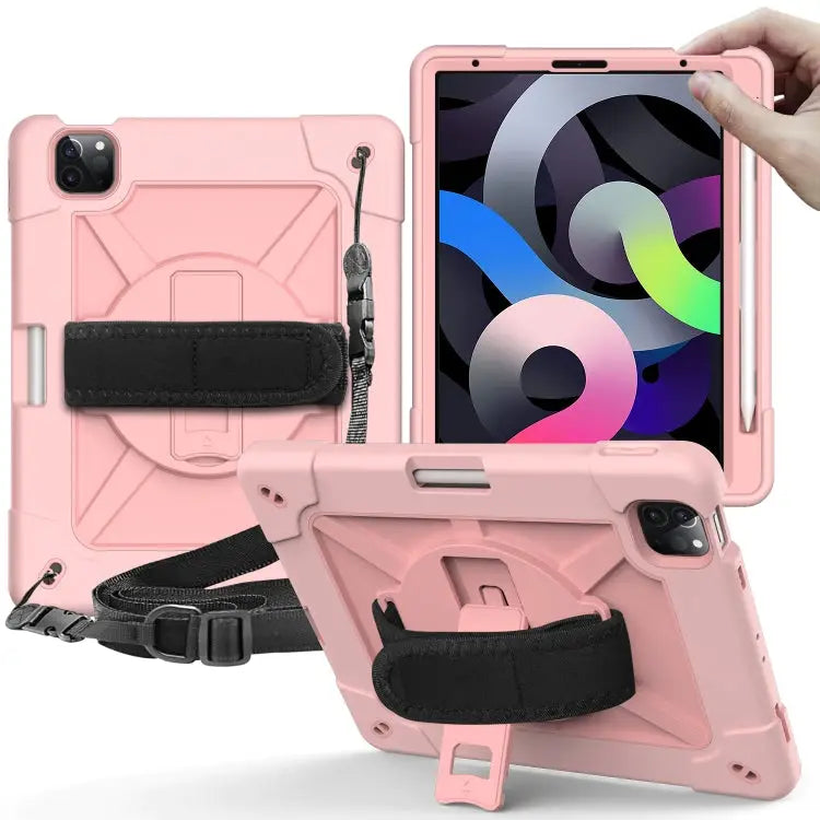 Contrast Color Robot Shockproof Silicone + PC Protective Case with Holder For iPad Air 2022 / 2020 10.9 For Samsung