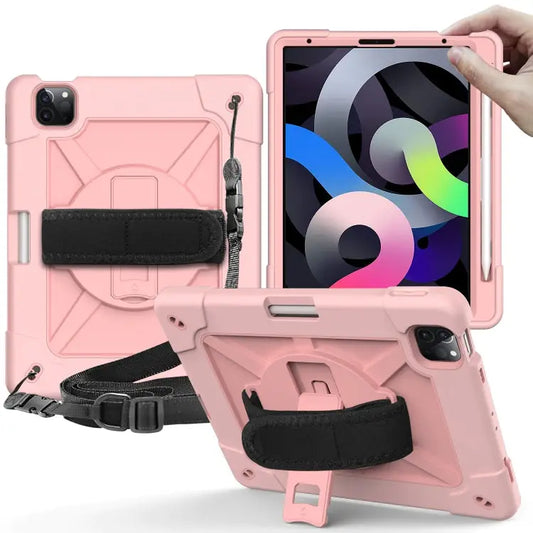 Contrast Color Robot Shockproof Silicone + PC Protective Case with Holder For iPad Air 2022 / 2020 10.9 For Samsung