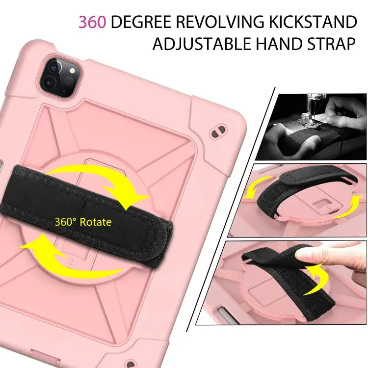 Contrast Color Robot Shockproof Silicone + PC Protective Case with Holder For iPad Air 2022 / 2020 10.9 For Samsung