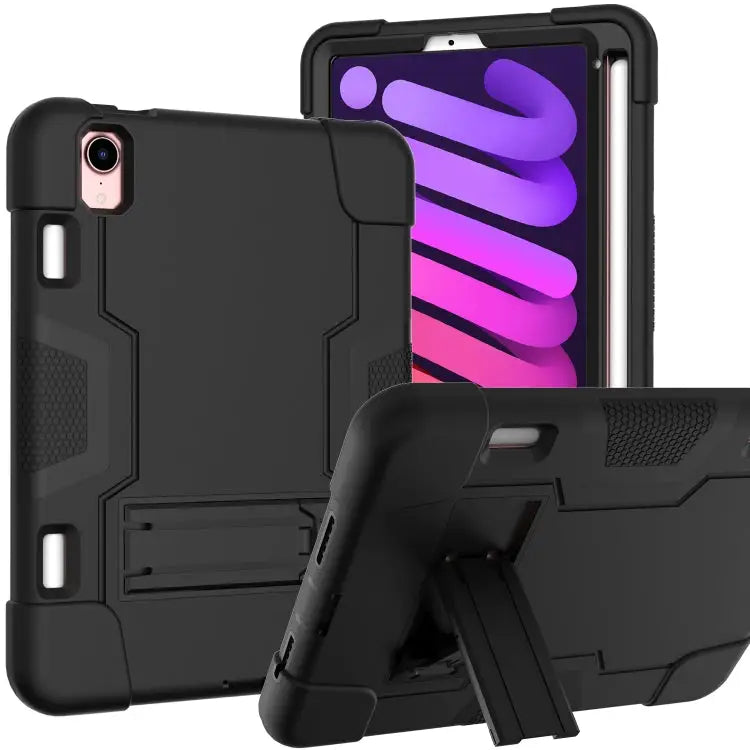 Contrast Color Robot Shockproof Silicone + PC Protective Case with Holder & Pen Slot For iPad mini 2024 / mini 6