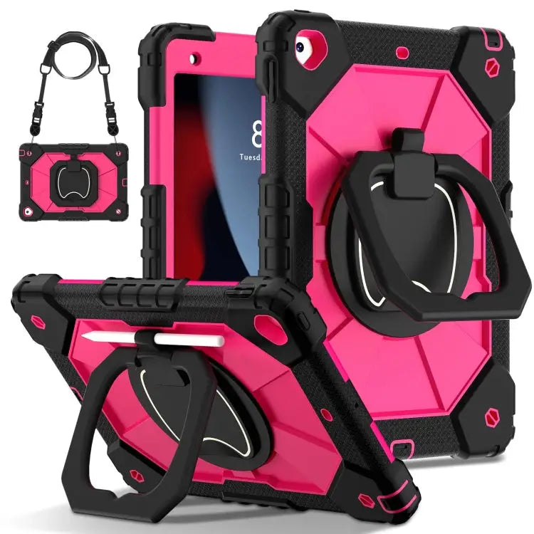 Contrast Color Robot Silicone Hybrid PC Tablet Case For iPad 10.2 2021 / 2020 / 2019 For iPad Air / Air 2 / 9.7