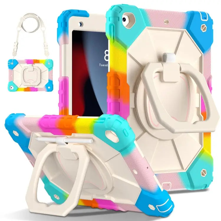 Contrast Color Robot Silicone Hybrid PC Tablet Case For iPad 10.2 2021 / 2020 / 2019 For iPad Air / Air 2 / 9.7