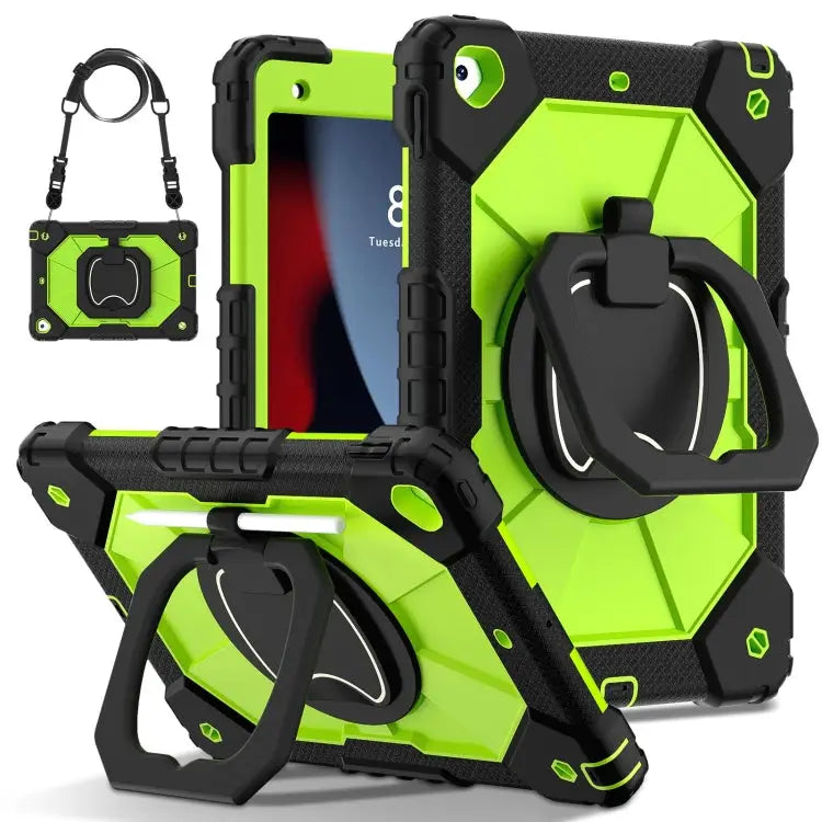 Contrast Color Robot Silicone Hybrid PC Tablet Case For iPad 10.2 2021 / 2020 / 2019 For iPad Air / Air 2 / 9.7