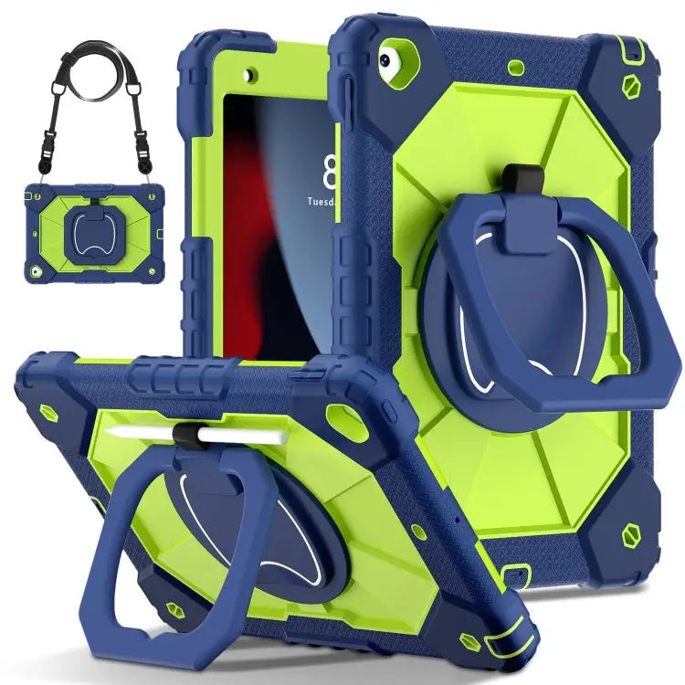 Contrast Color Robot Silicone Hybrid PC Tablet Case For iPad 10.2 2021 / 2020 / 2019 For iPad Air / Air 2 / 9.7