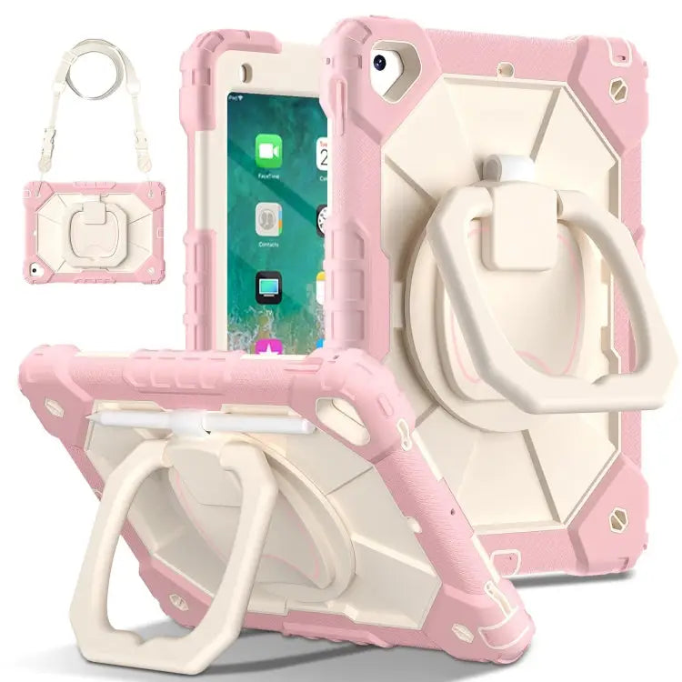 Contrast Color Robot Silicone Hybrid PC Tablet Case For iPad 10.2 2021 / 2020 / 2019 For iPad Air / Air 2 / 9.7