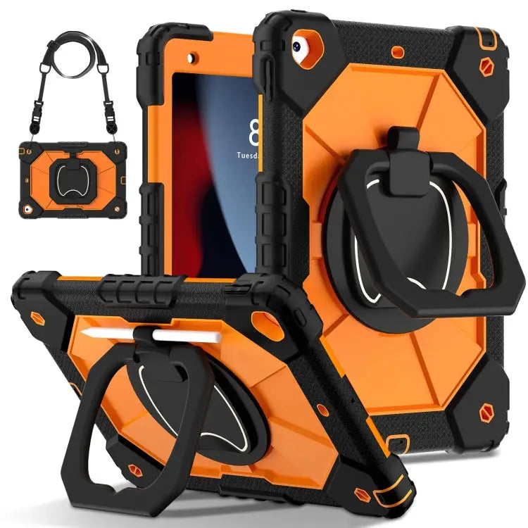 Contrast Color Robot Silicone Hybrid PC Tablet Case For iPad 10.2 2021 / 2020 / 2019 For iPad Air / Air 2 / 9.7