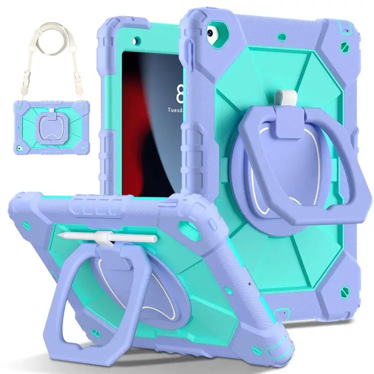 Contrast Color Robot Silicone Hybrid PC Tablet Case For iPad 10.2 2021 / 2020 / 2019 For iPad Air / Air 2 / 9.7