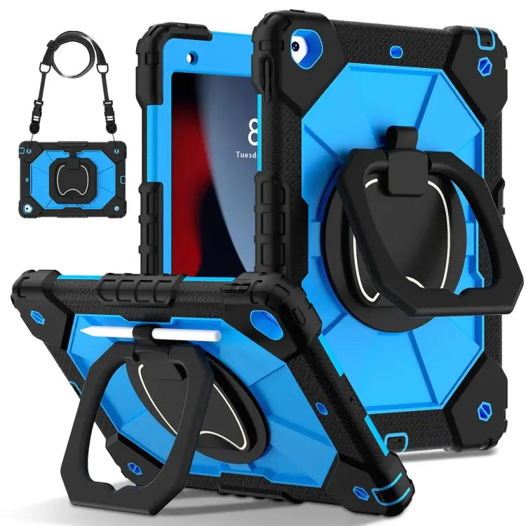 Contrast Color Robot Silicone Hybrid PC Tablet Case For iPad 10.2 2021 / 2020 / 2019 For iPad Air / Air 2 / 9.7