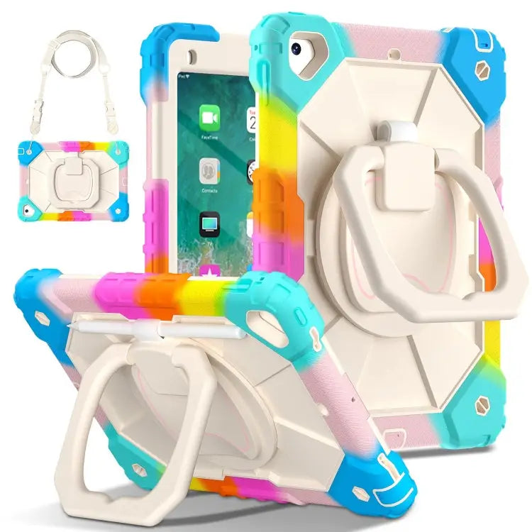 Contrast Color Robot Silicone Hybrid PC Tablet Case For iPad 10.2 2021 / 2020 / 2019 For iPad Air / Air 2 / 9.7