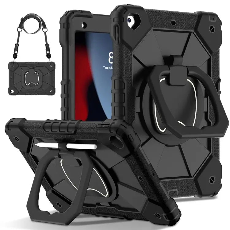 Contrast Color Robot Silicone Hybrid PC Tablet Case For iPad 10.2 2021 / 2020 / 2019 For iPad Air / Air 2 / 9.7
