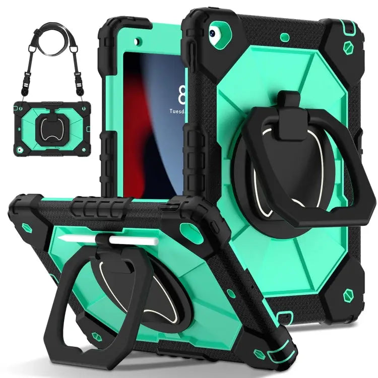 Contrast Color Robot Silicone Hybrid PC Tablet Case For iPad 10.2 2021 / 2020 / 2019 For iPad Air / Air 2 / 9.7