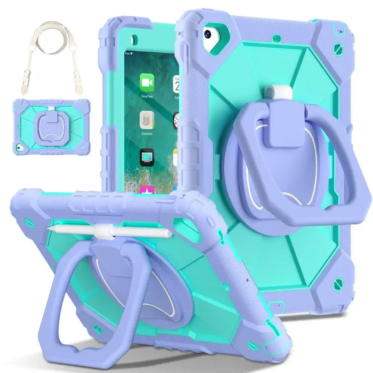 Contrast Color Robot Silicone Hybrid PC Tablet Case For iPad 10.2 2021 / 2020 / 2019 For iPad Air / Air 2 / 9.7
