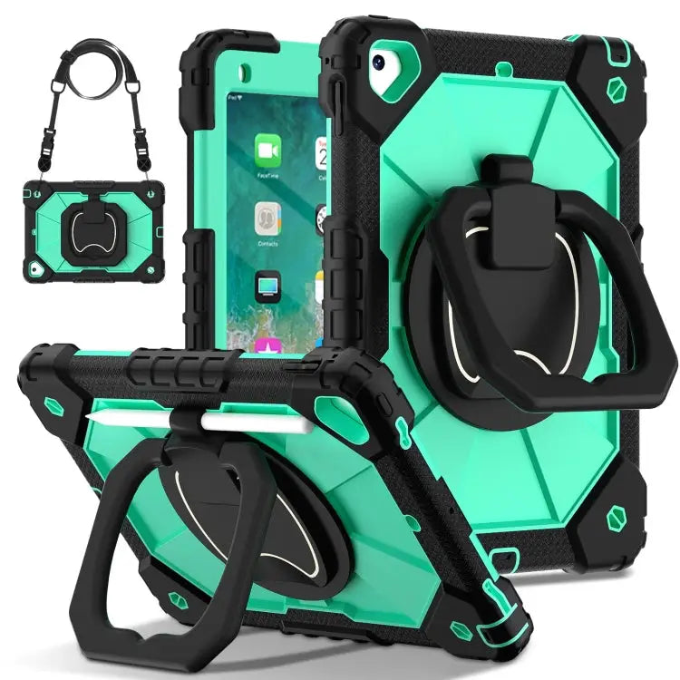 Contrast Color Robot Silicone Hybrid PC Tablet Case For iPad 10.2 2021 / 2020 / 2019 For iPad Air / Air 2 / 9.7