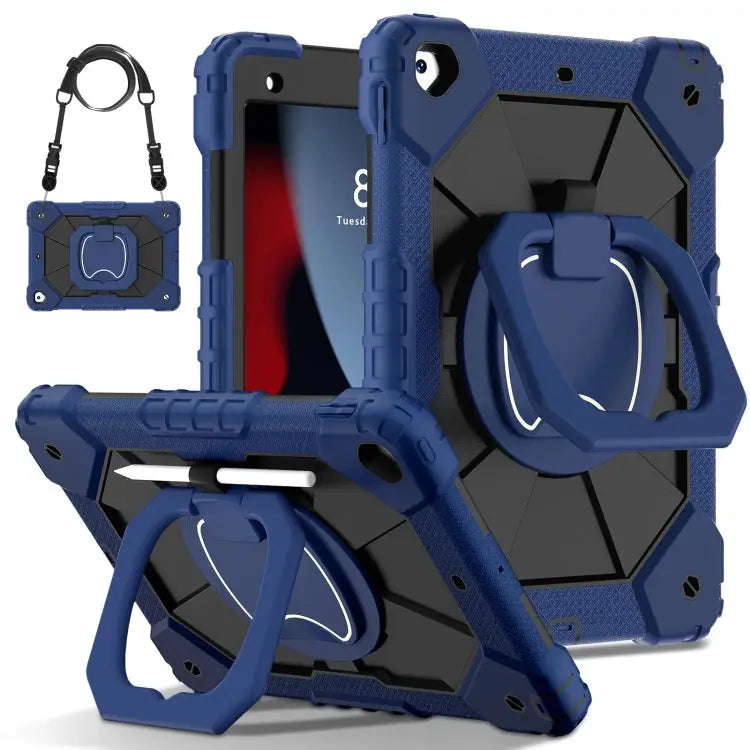 Contrast Color Robot Silicone Hybrid PC Tablet Case For iPad 10.2 2021 / 2020 / 2019 For iPad Air / Air 2 / 9.7