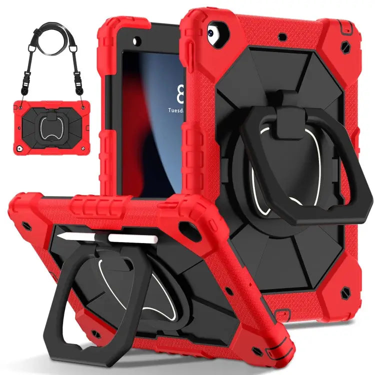 Contrast Color Robot Silicone Hybrid PC Tablet Case For iPad 10.2 2021 / 2020 / 2019 For iPad Air / Air 2 / 9.7