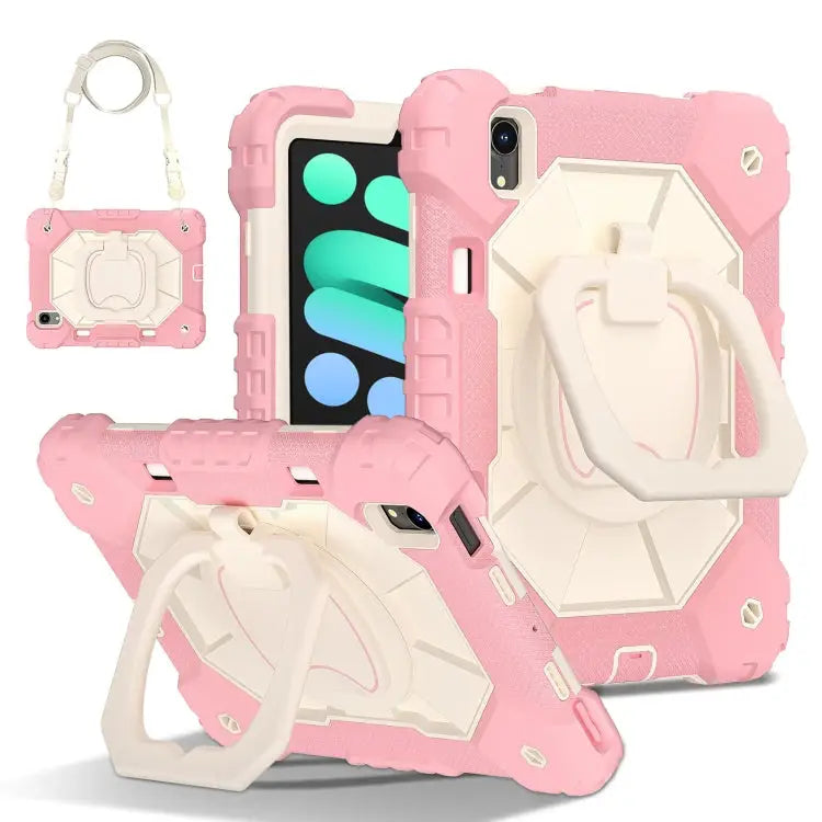 Contrast Color Robot Silicone Hybrid PC Tablet Case For iPad Pro 11 2024 For iPad Pro 11 2022 / Air 10.9 2022