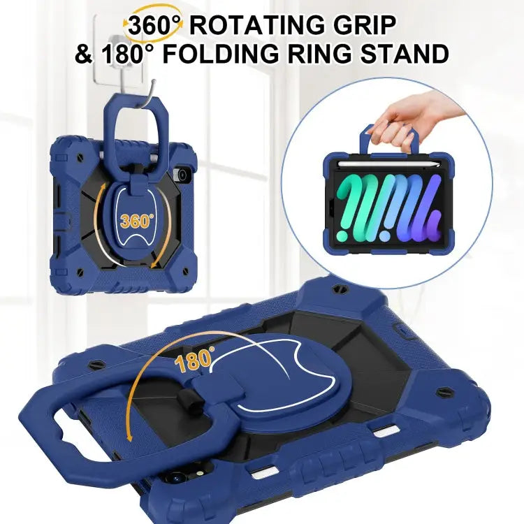 Contrast Color Robot Silicone Hybrid PC Tablet Case For iPad Pro 11 2024 For iPad Pro 11 2022 / Air 10.9 2022