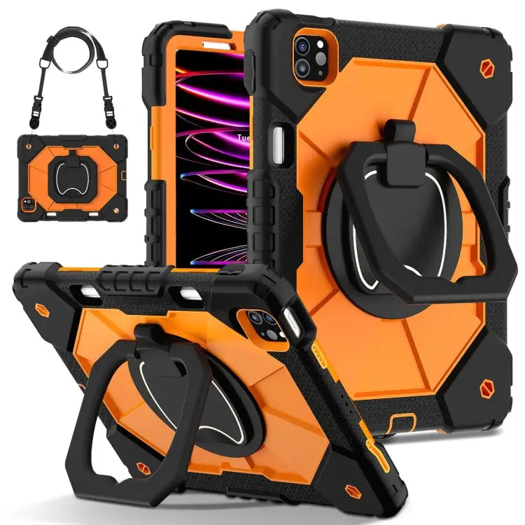 Contrast Color Robot Silicone Hybrid PC Tablet Case For iPad Pro 11 2024 For iPad Pro 11 2022 / Air 10.9 2022
