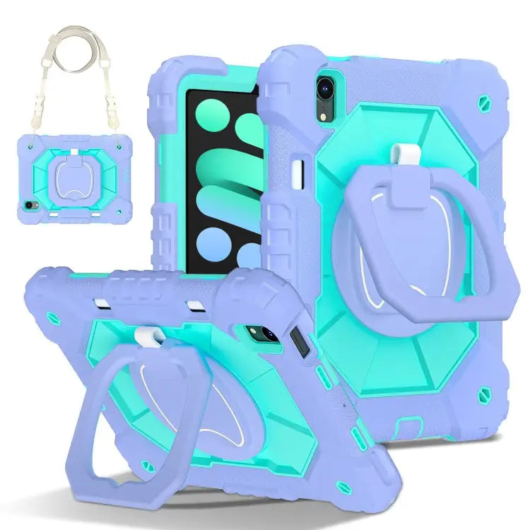 Contrast Color Robot Silicone Hybrid PC Tablet Case For iPad Pro 11 2024 For iPad Pro 11 2022 / Air 10.9 2022
