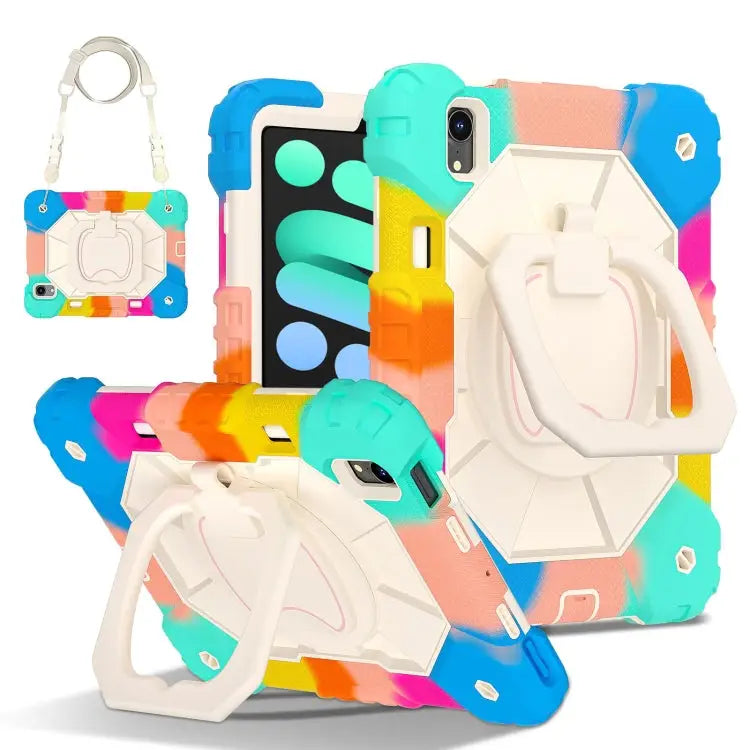 Contrast Color Robot Silicone Hybrid PC Tablet Case For iPad Pro 11 2024 For iPad Pro 11 2022 / Air 10.9 2022