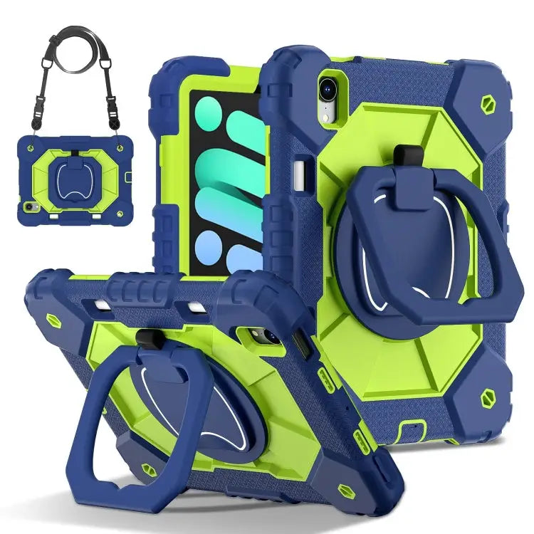 Contrast Color Robot Silicone Hybrid PC Tablet Case For iPad Pro 11 2024 For iPad Pro 11 2022 / Air 10.9 2022
