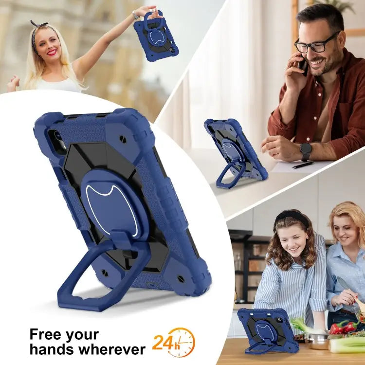Contrast Color Robot Silicone Hybrid PC Tablet Case For iPad Pro 11 2024 For iPad Pro 11 2022 / Air 10.9 2022