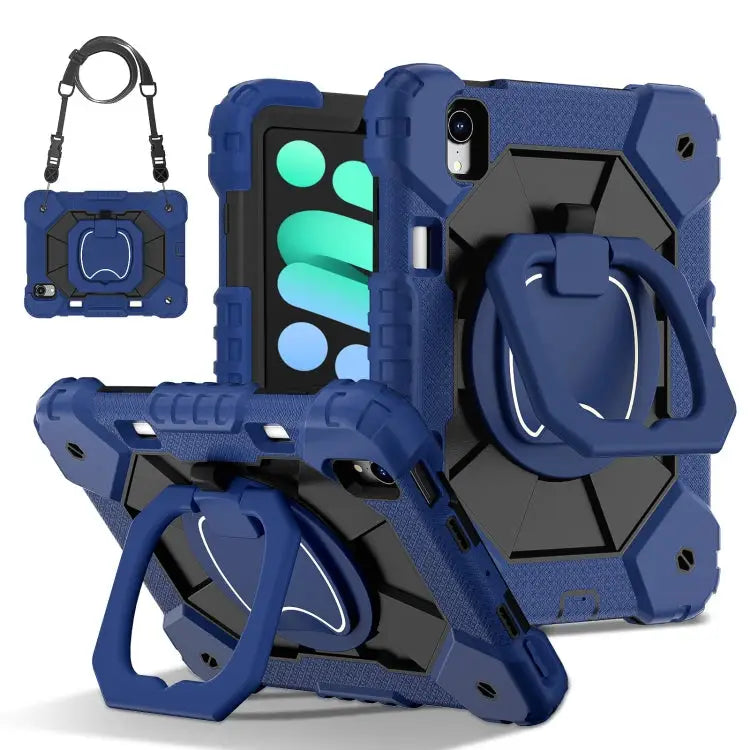 Contrast Color Robot Silicone Hybrid PC Tablet Case For iPad Pro 11 2024 For iPad Pro 11 2022 / Air 10.9 2022