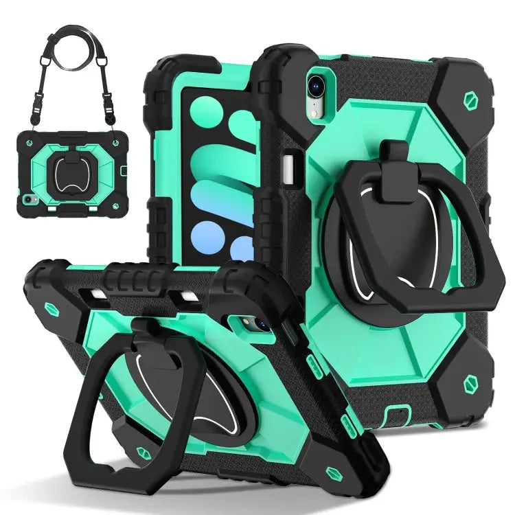 Contrast Color Robot Silicone Hybrid PC Tablet Case For iPad Pro 11 2024 For iPad Pro 11 2022 / Air 10.9 2022