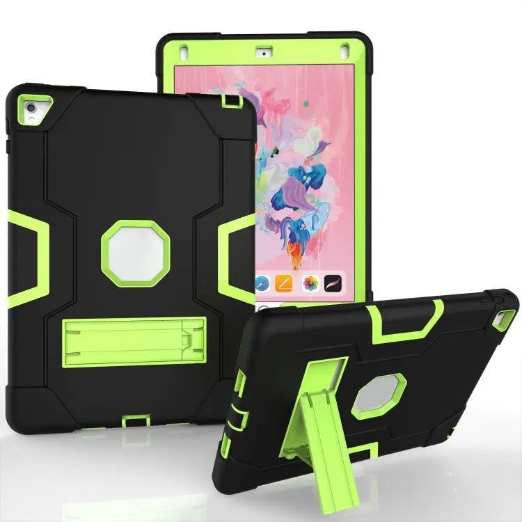 Contrast Color Robot Silicone + PC Tablet Case For iPad 6 / iPad Pro 9.7 2016 - For iPad 6 / iPad Pro 9.7 2016 / Black