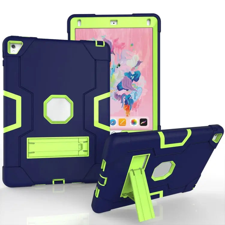 Contrast Color Robot Silicone + PC Tablet Case For iPad 6 / iPad Pro 9.7 2016 - For iPad 6 / iPad Pro 9.7 2016 / Navy