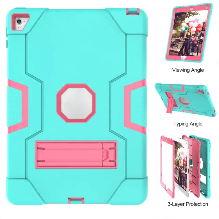 Contrast Color Robot Silicone + PC Tablet Case For iPad 6 / iPad Pro 9.7 2016 - Apple Accessories