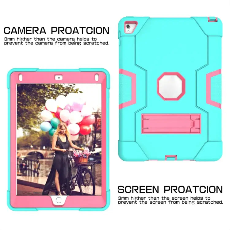 Contrast Color Robot Silicone + PC Tablet Case For iPad 6 / iPad Pro 9.7 2016 - Apple Accessories