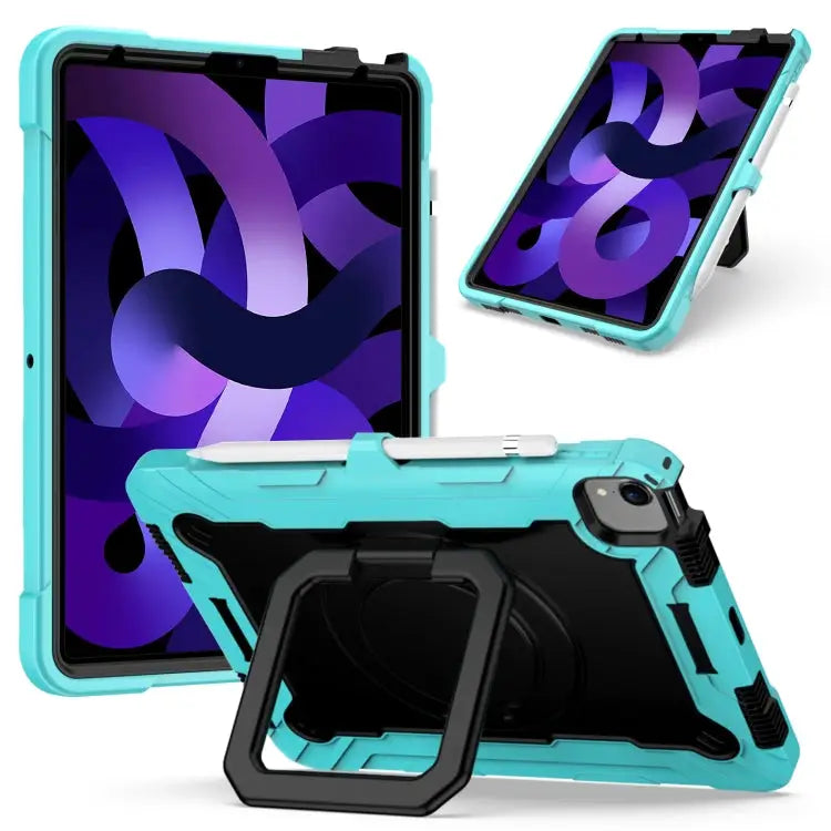 Contrast Color Shockproof Robot Silicone + PC Case with Wristband Holder For iPad 10.2 2021 / 2020 / 2019 For iPad Air