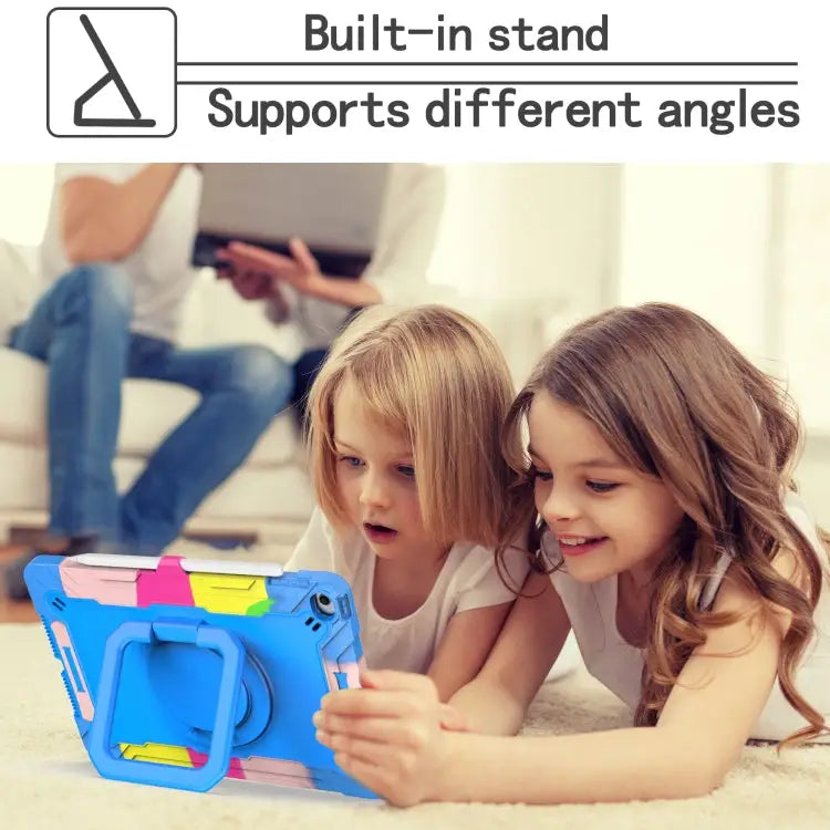 Contrast Color Shockproof Robot Silicone + PC Case with Wristband Holder For iPad 10.2 2021 / 2020 / 2019 For iPad Air